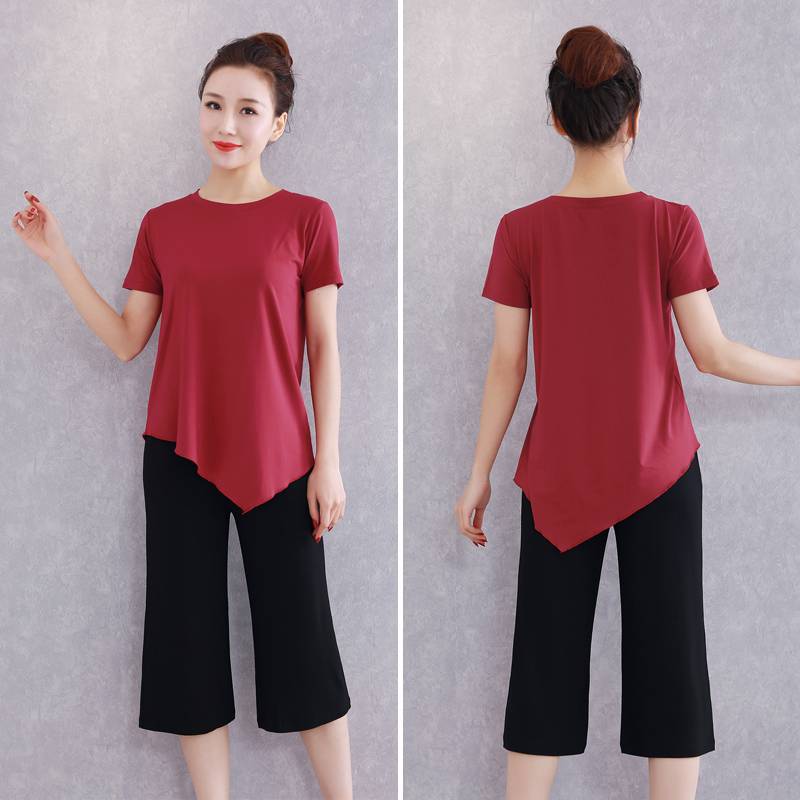 Summer dance clothing set Modal practicing female dance clothing modern ethnic square dance service dance dance dance clothes