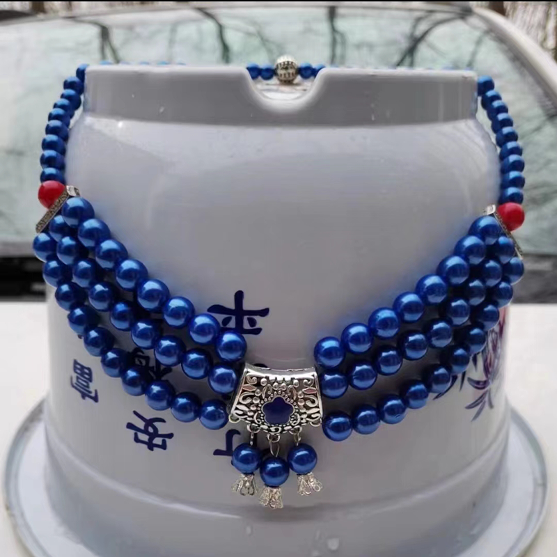 Ethical headwear Mongolian headdress Tibetan dance female new performance handmade beaded performance dance clothing