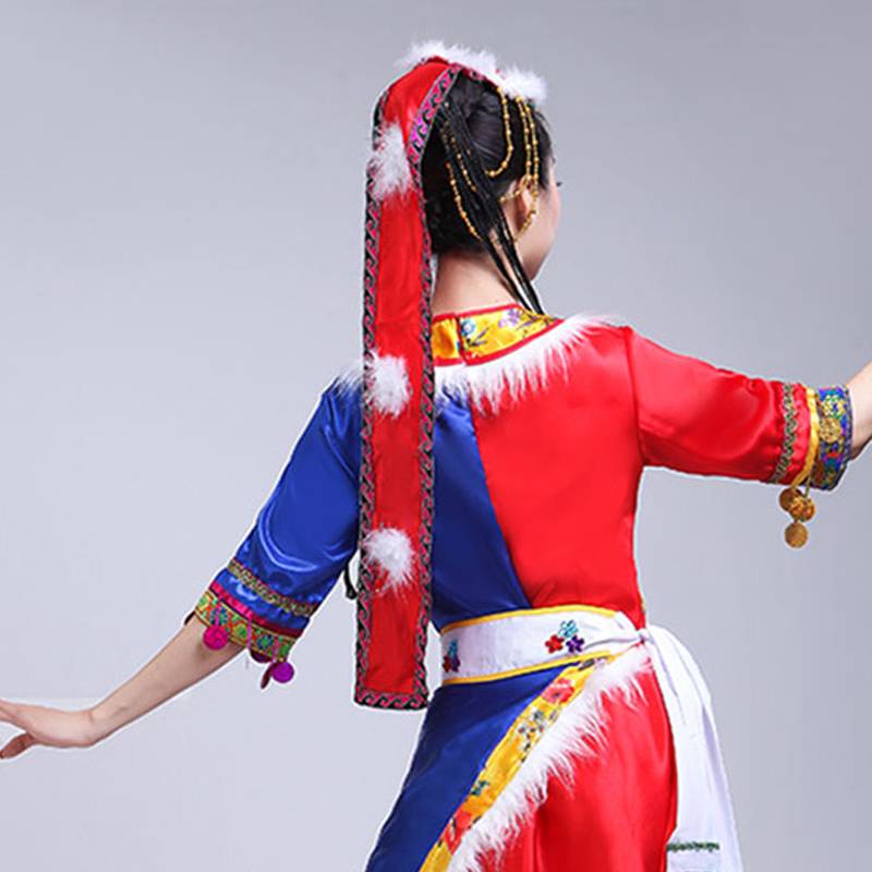 The Tibetan dance head and the new collection of the Tibetan national style with fake braids and Tibetan pearls