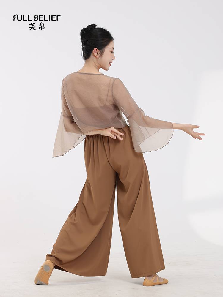 Fuyu Classical Dance Clothing Female Short Chinese Style National Dance Flower Cassachable Body Championship Clustering Woods Gauze