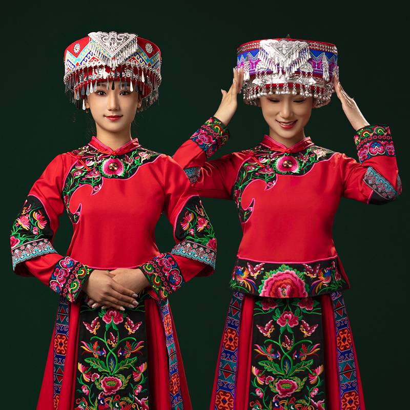 Ethical hat female Miao head jewelry Zhuang Xiangxi Tu family dance performance head jewelry Yi clothing accessories
