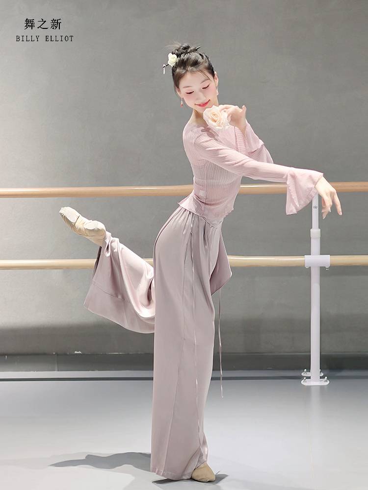 Dance practice uniform net gauze top performance service girl elegant Chinese dance sports clothes 2024 new classical dance gauze jacket