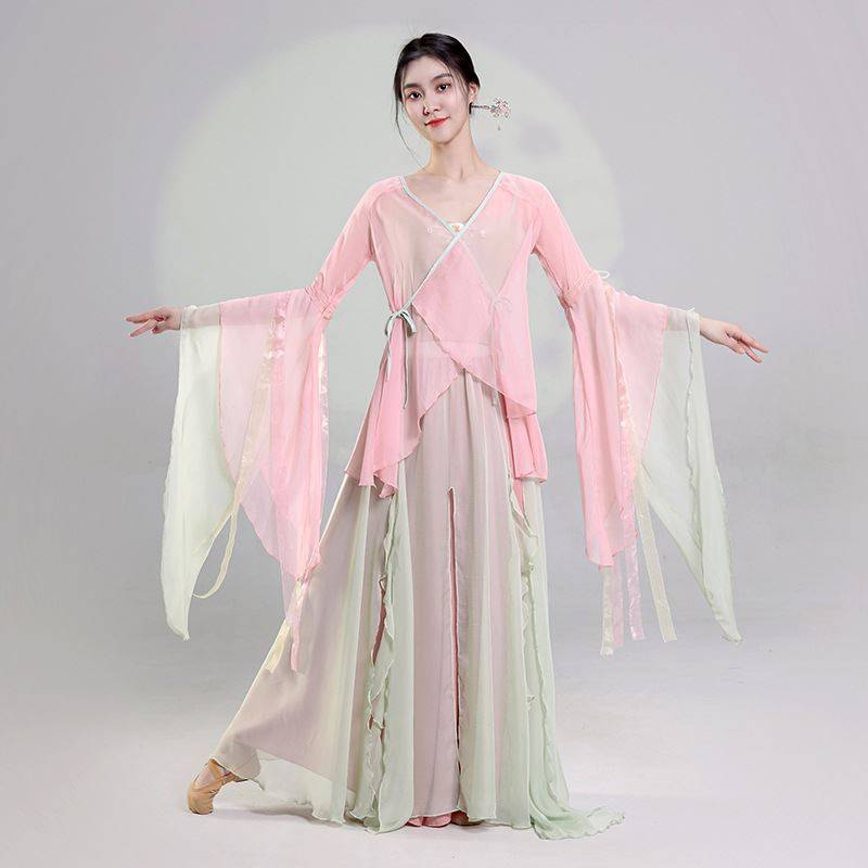 Half -pot gauze dance service female elegant classical dance performance clothing fairy fluttering body rhyme gauze national dance exercise service
