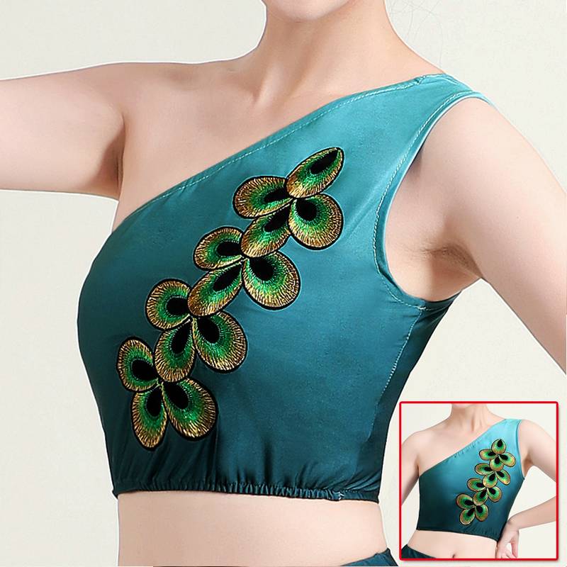 New Dai dance skirt children adult long -sleeved shirt test training skirt national performance clothing