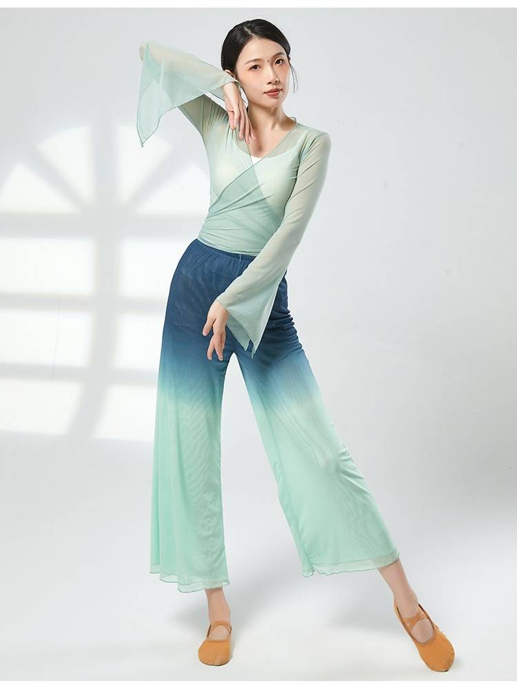 Classical dance gauze national dance clothing elegant 2023 new clothing base training dance top female body rhyme training service