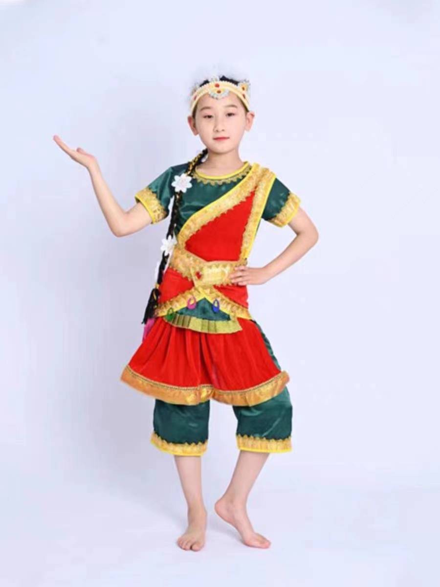 Ancient Ruusha India Dance Performing Children's Xinjiang Dance Stage Performance Clothing Children's National Dance Clothing