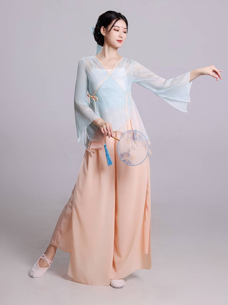 Classical dance service female body rhyme, elegant fairy gauze, ancient style Chinese dance performance service, national dance exercise top