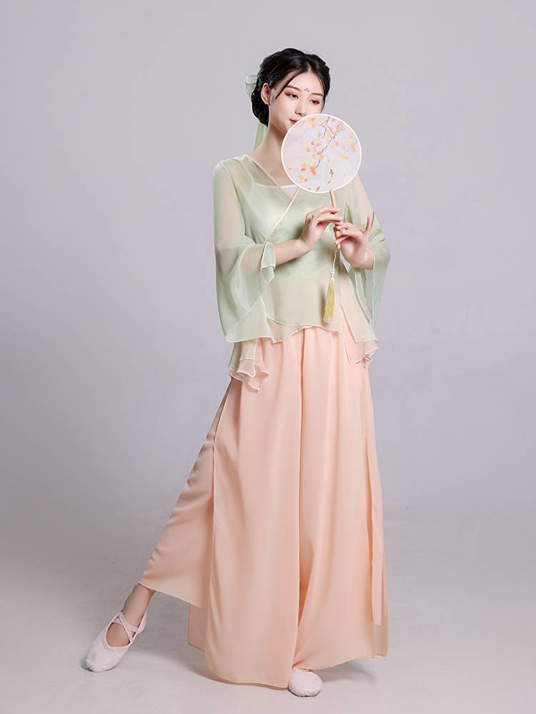 Classical dance service female body rhyme, elegant fairy gauze, ancient style Chinese dance performance service, national dance exercise top