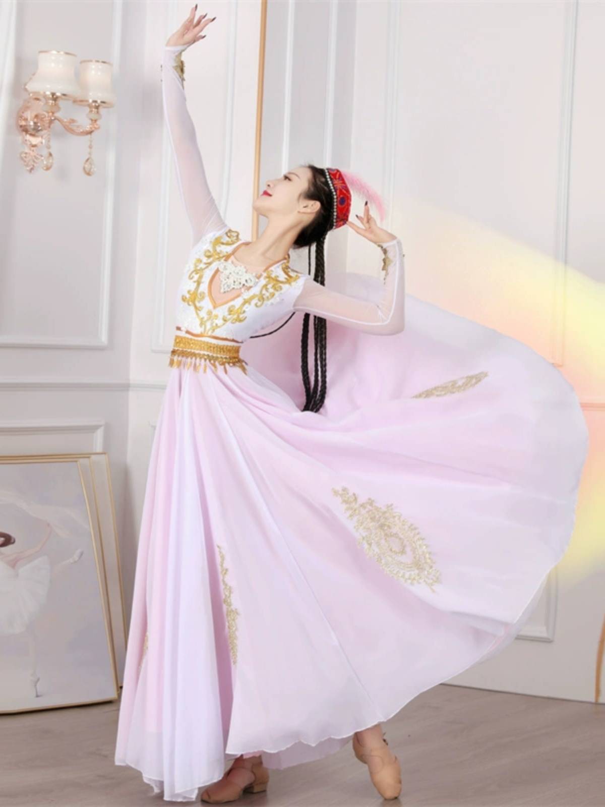 Xinjiang Dance Performance Service National Windskin Test Skirt Stage Performs New Victoria
