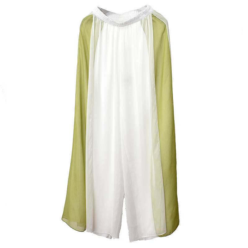 Dance clothing female classical dance performance clothing elegant T contrasting split chiffon wide -leg pants Chinese style national dance exercise