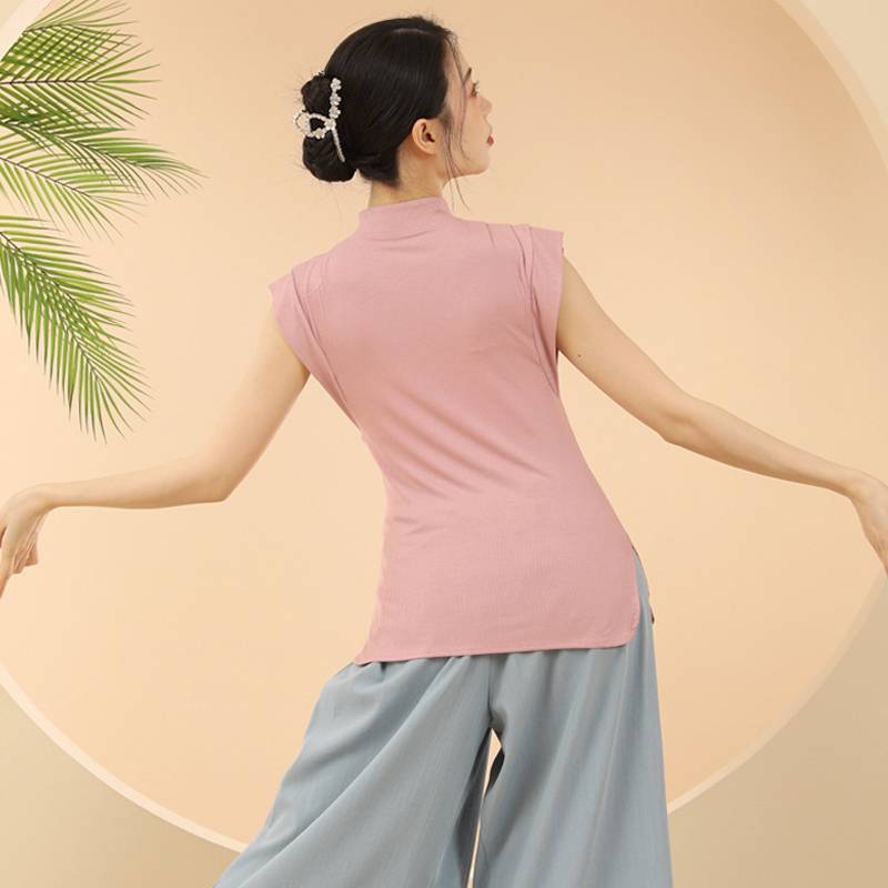 Sleeveless cheongsam collar top classic dance performance service elegant female adult modern dance exercise service national style national dance service