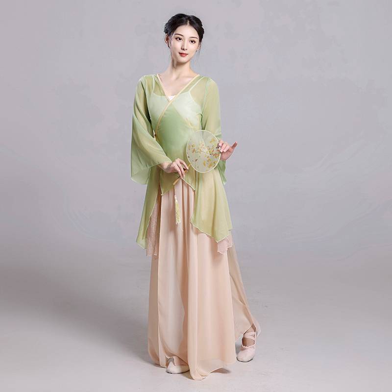 Classical dance service female elegant and ancient style practice new art test shows the national Chinese dance body rhyme dance gauze