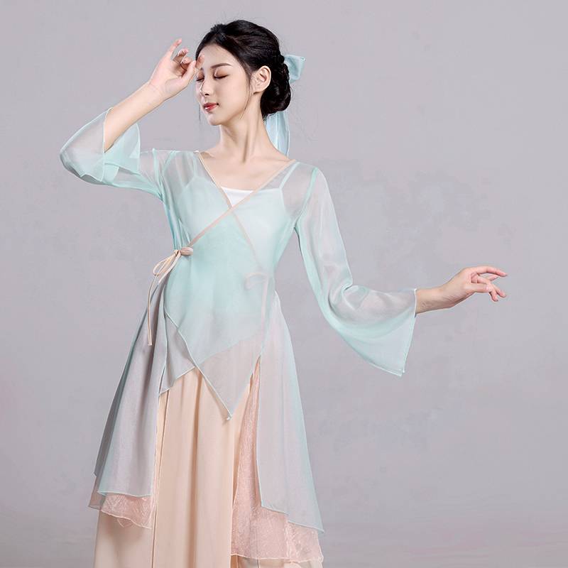 Classical dance service female elegant and ancient style practice new art test shows the national Chinese dance body rhyme dance gauze