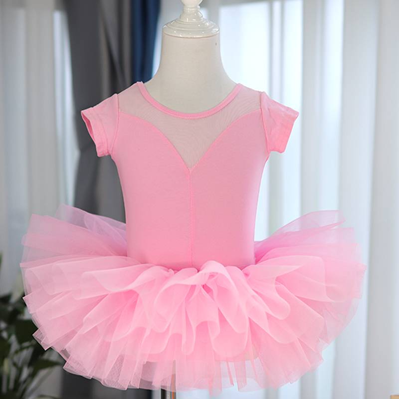 Children's dance service girl practice service summer short -sleeved ballet dance girl Chinese dance national dance dance clothes