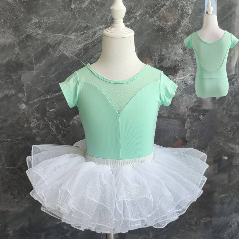 Children's dance service girl practice service summer short -sleeved ballet dance girl Chinese dance national dance dance clothes