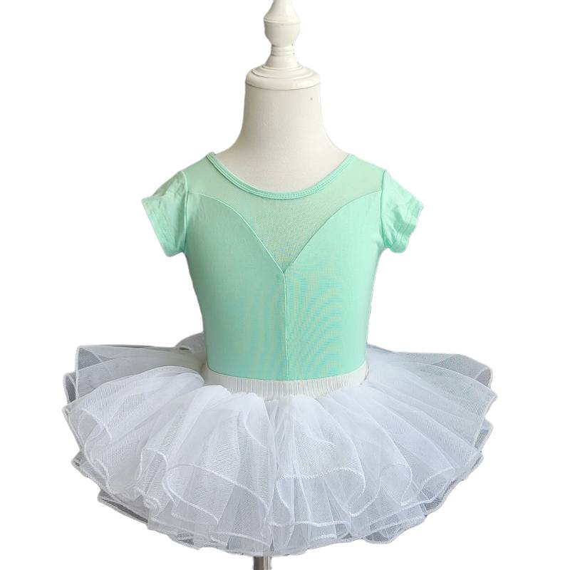 Children's dance service girl practice service summer short -sleeved ballet dance girl Chinese dance national dance dance clothes