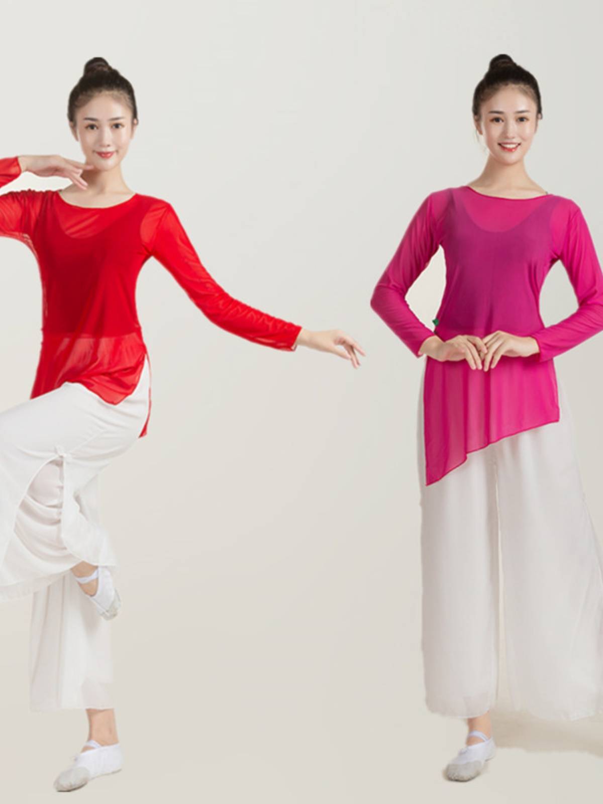 New classical dance gauze training exercises adult top female art test yoga national dance elastic performance service