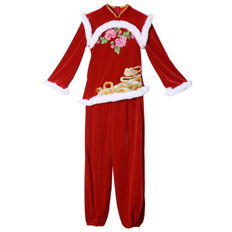 Yangge suit performing women's new Northeast ethnic style dance clothing new fan dance clothing square dance set