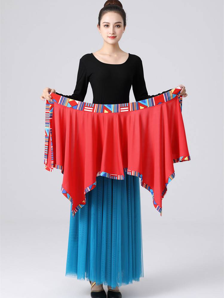 Yunshang Plaza Dance Tibetan Dance Skirt National Storm Dance Server 720 degrees big swing skirt Mongolian dance show suit