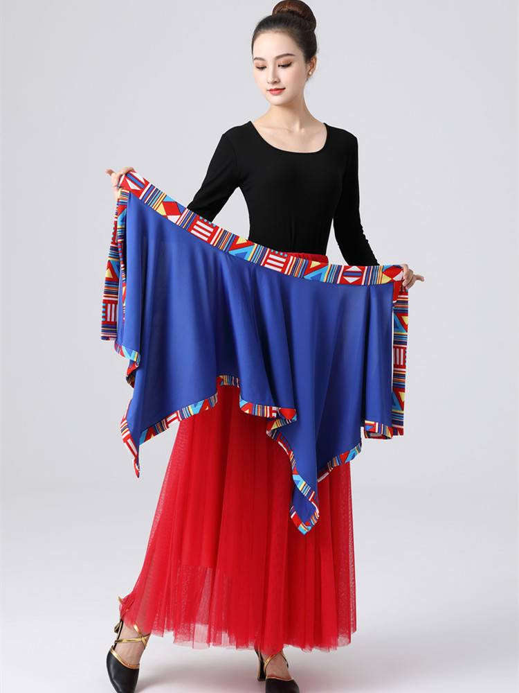 Yunshang Plaza Dance Tibetan Dance Skirt National Storm Dance Server 720 degrees big swing skirt Mongolian dance show suit