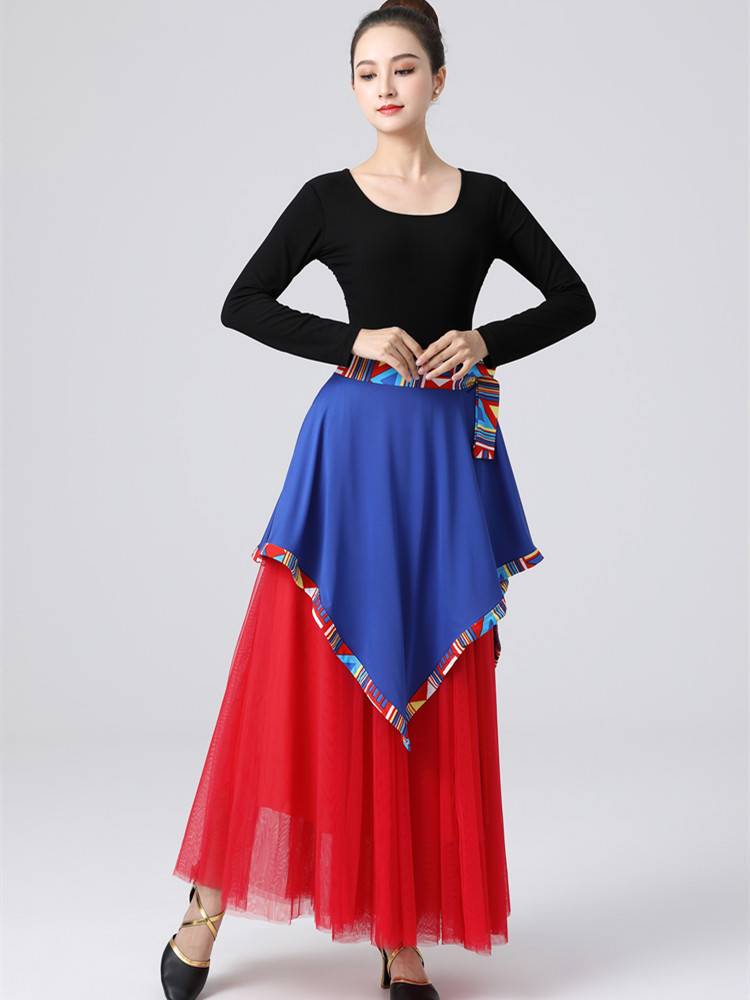 Yunshang Plaza Dance Tibetan Dance Skirt National Storm Dance Server 720 degrees big swing skirt Mongolian dance show suit