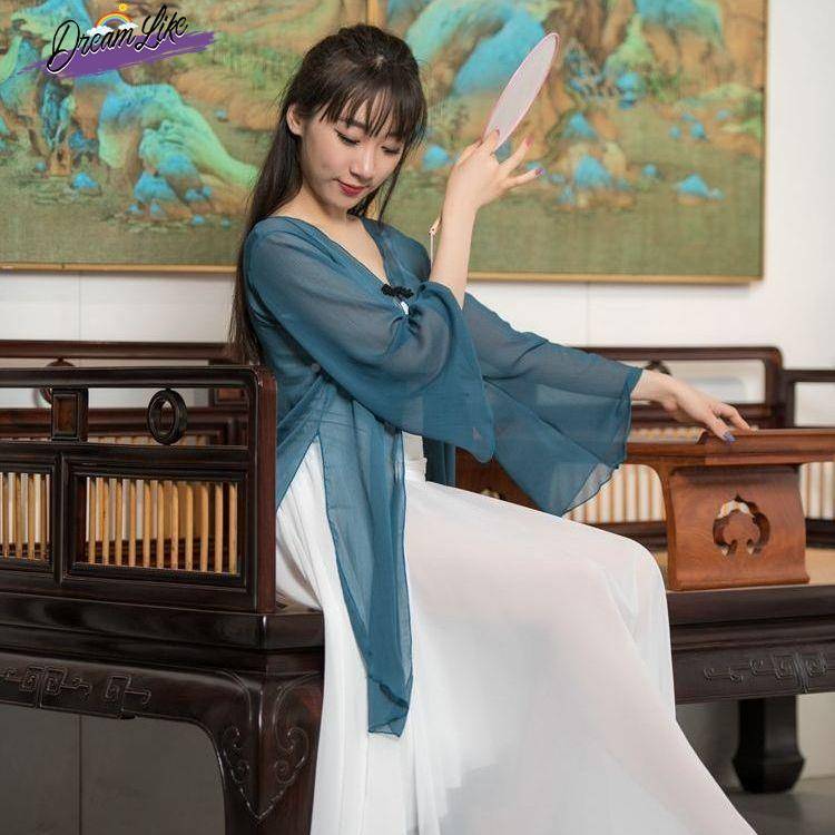 Classical dance service female elegant practice service adult cardigan fan dance nation modern body rhyme dance gauze performance service