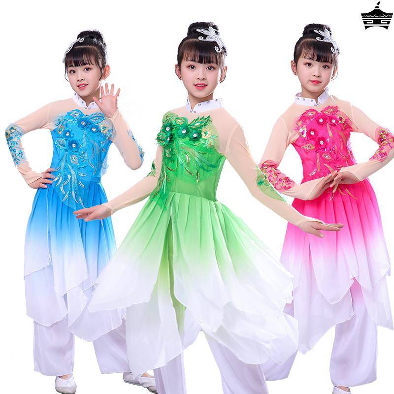 Classical Dance Performance Services Girls and Children's Performing Chinese Style Jasmine Dance Pretend to be ancient style national dance long gauze long skirt