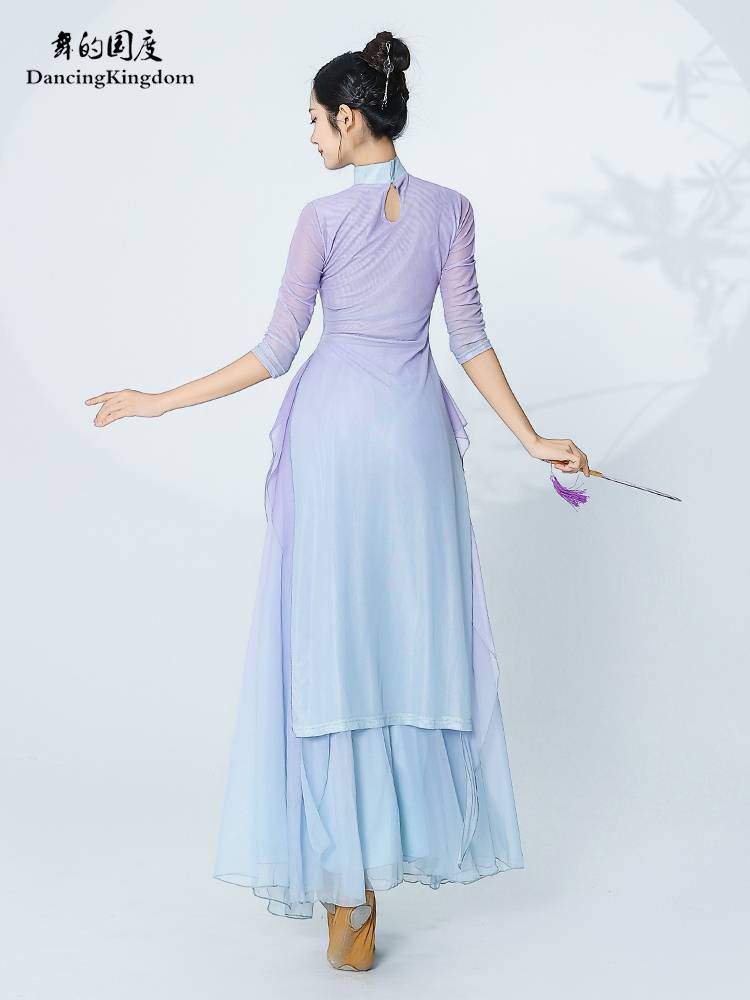 The national classical gradient gauze cheongsam dance dance dance dance service female elegant immortal practice service national style adult performance service