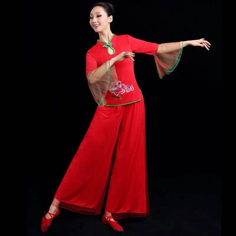 Square dance clothing female adult performance clothing set 2023 new Yangge service middle -aged and elderly national classical dance service
