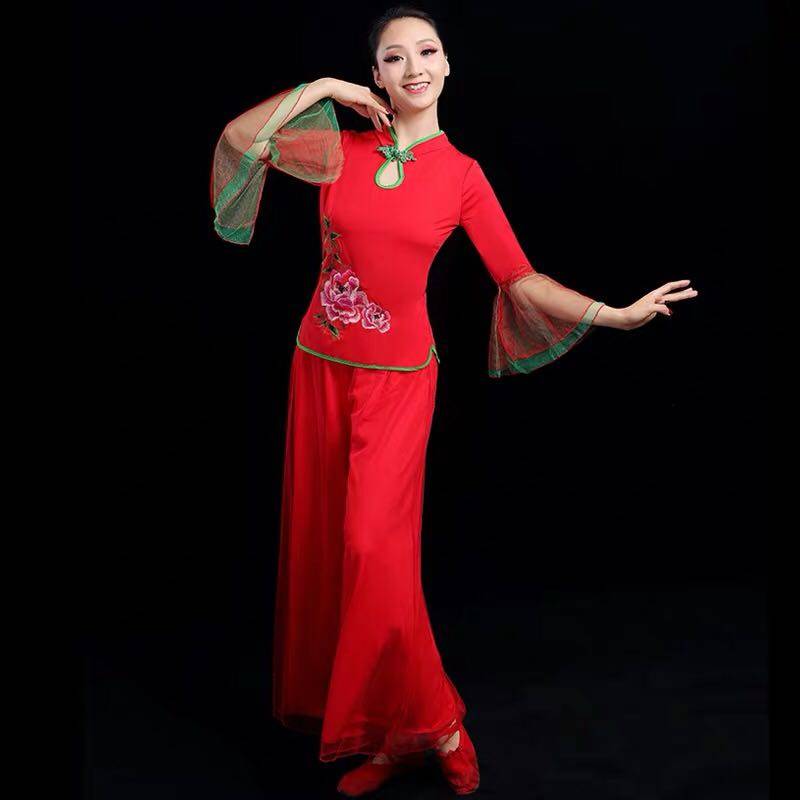 Square dance clothing female adult performance clothing set 2023 new Yangge service middle -aged and elderly national classical dance service