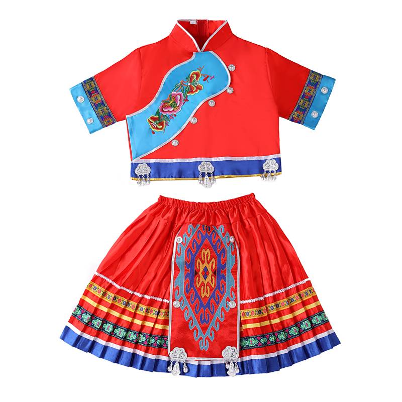 National Performance Clothing Female Dance Service Miao people Yunnan Guangxi Zhuang Yao people March Three Dai National Performance Service