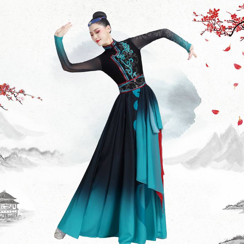 New Mongolian dance service national style stage performance clothing female Tibetan grassland modern square dance training service