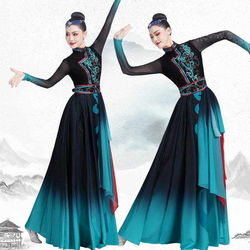 New Mongolian dance service national style stage performance clothing female Tibetan grassland modern square dance training service
