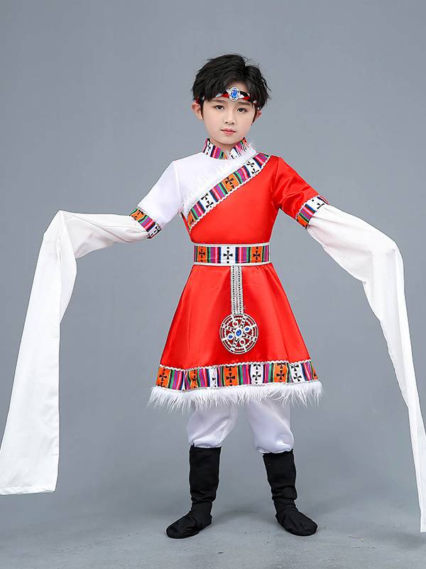 Children's Day Children's Day Summer Tibetan Dance Performance Care Kindergarten Mongolian Mongolian Boy Mongolian Performance Clothing