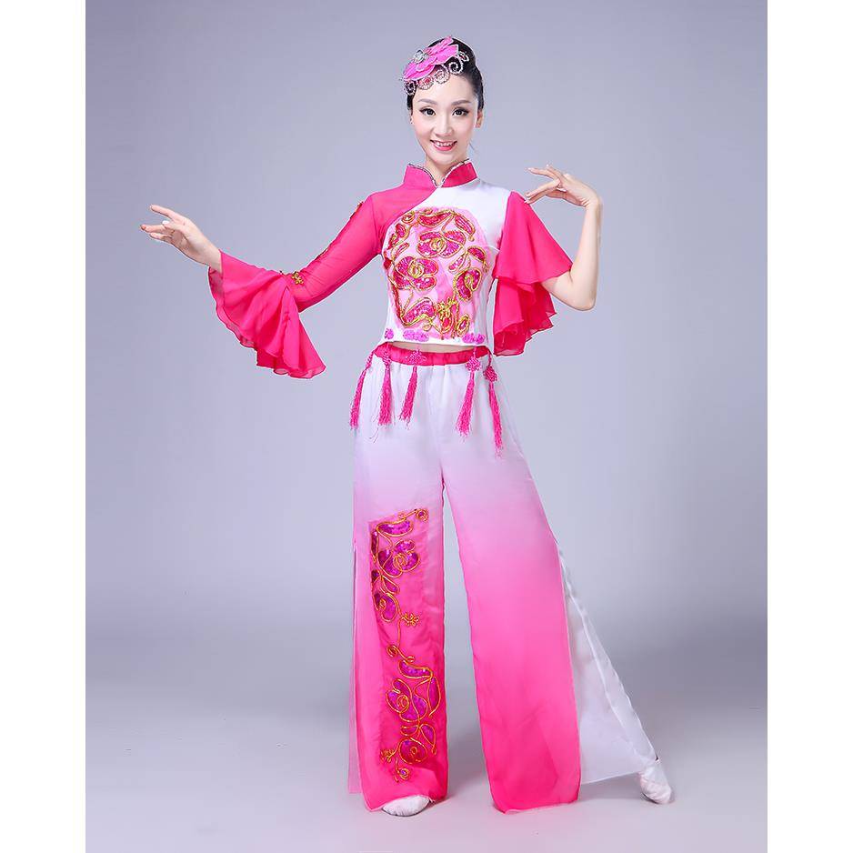 2023 new classical dance clothing female elegant Chinese style national fan umbrella dance Yanggko showed adult