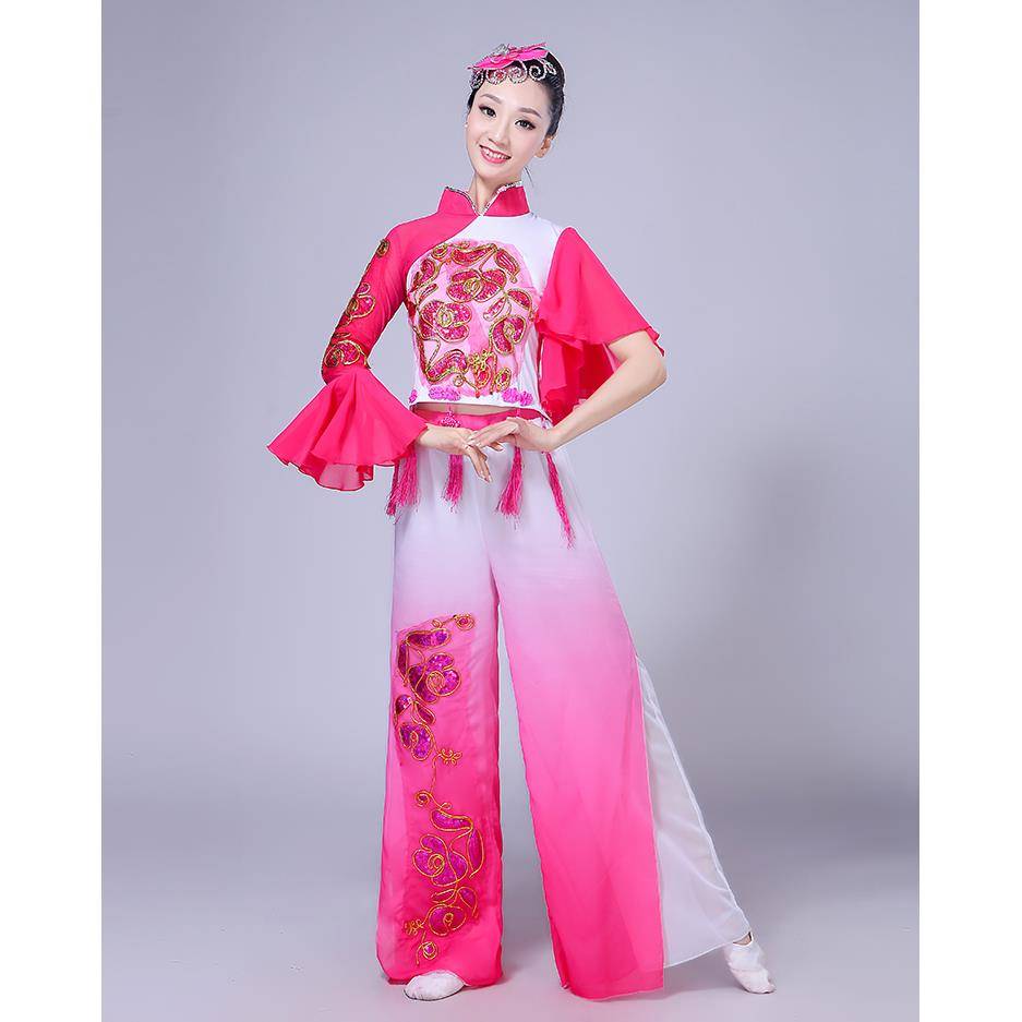 2023 new classical dance clothing female elegant Chinese style national fan umbrella dance Yanggko showed adult