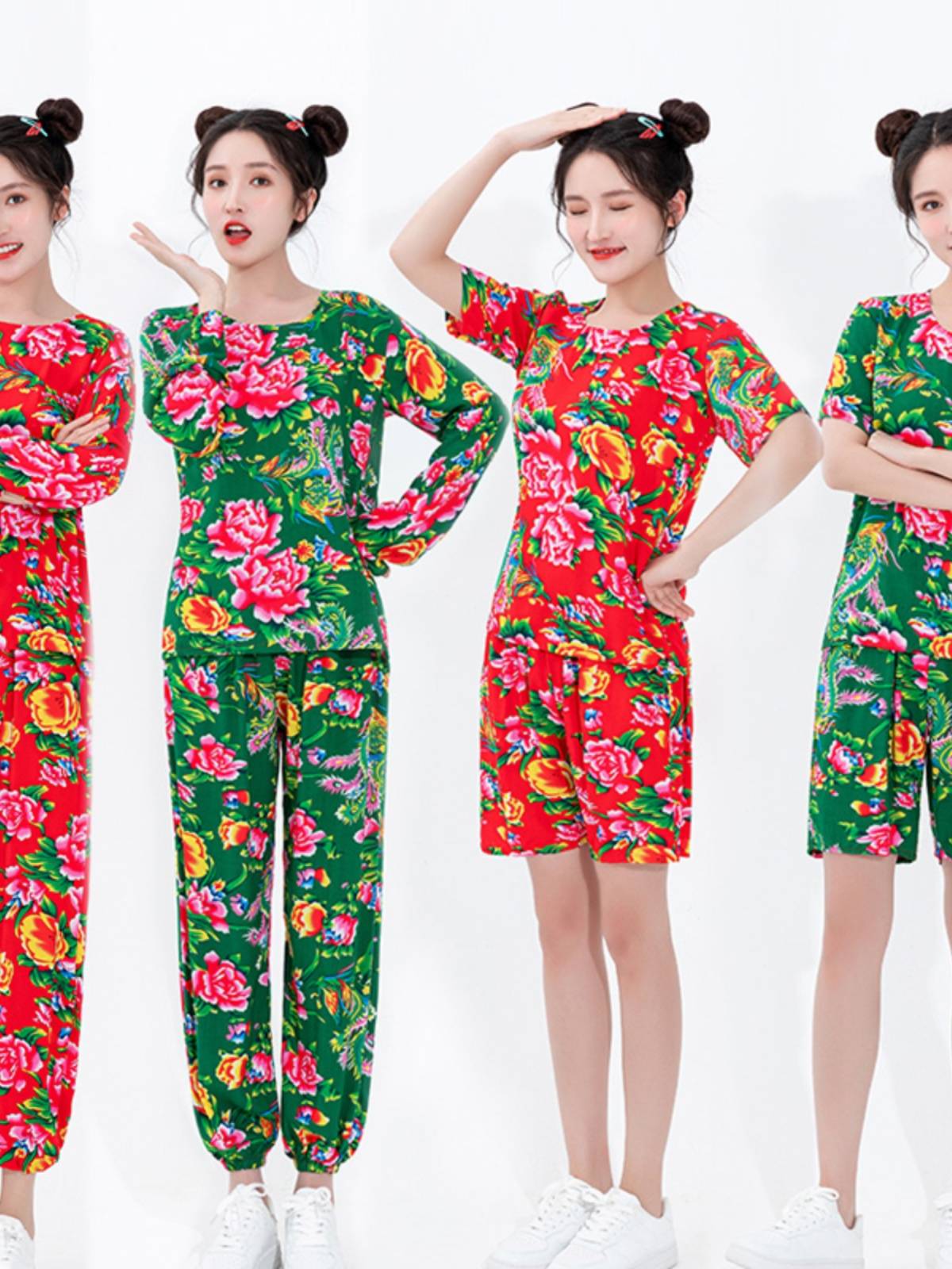 2023 Silk Fashion Northeast Dahua cloth clothing pajamas long -sleeved long -sleeved ethnic trend hip -hop dance clothing