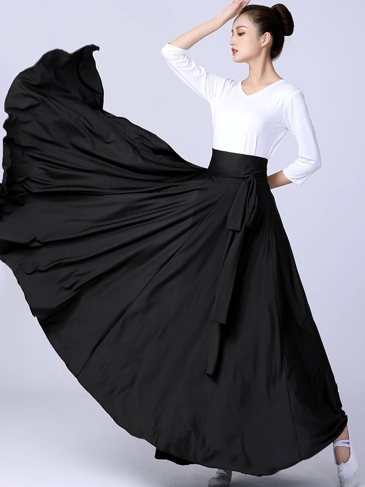Mongol dance dress girl Mangjia performance dress practice dress with Tibetan Xinjiang square dance dress