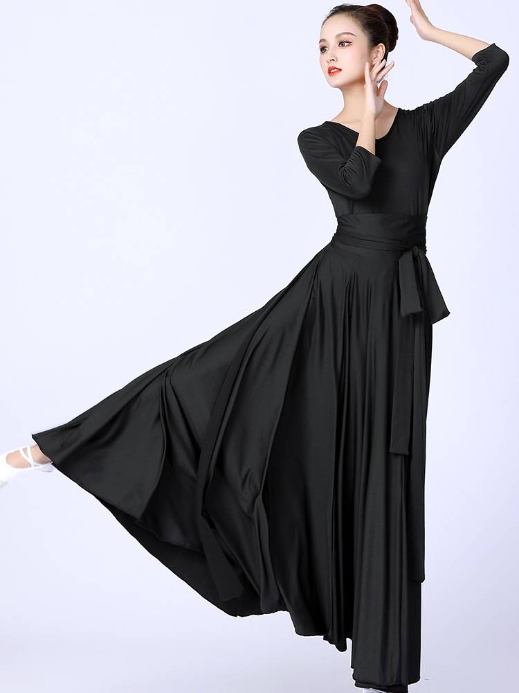 Mongol dance dress girl Mangjia performance dress practice dress with Tibetan Xinjiang square dance dress