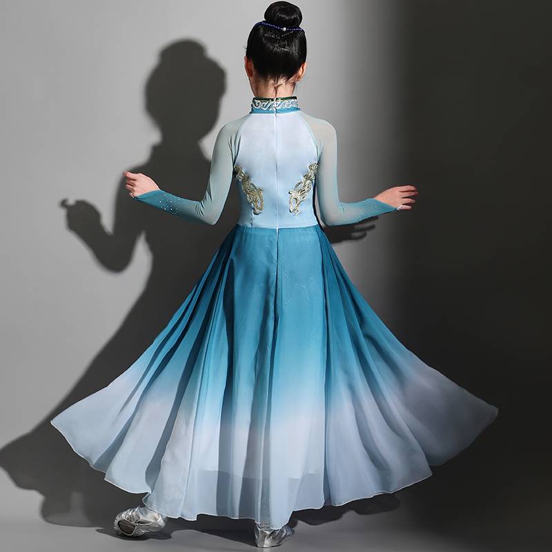 Children's Mongolian Performance Service National Wind Mongolian Dance Clothing Girls Mongolian Mongolian New Mongolian Dance Exercise Skirt Girl