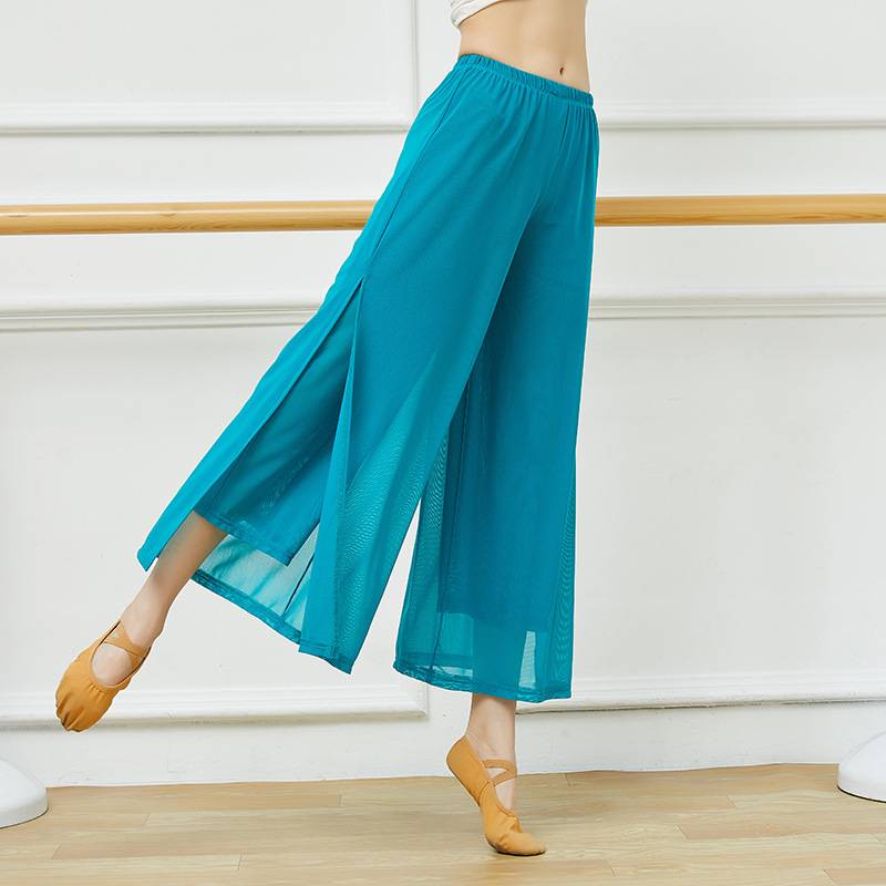 The classical dance service of the previous life and this life, the elegant Chinese ancient style ethnic style wide -leg pants body rhyme pants, practice girl