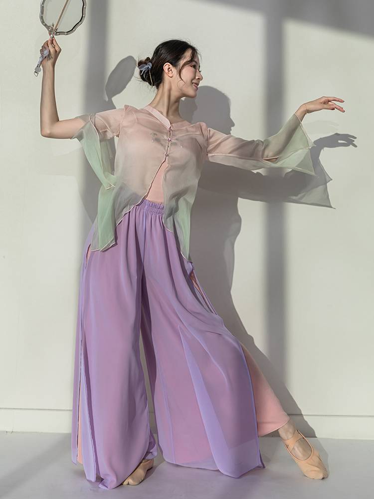 danzbaby dance practice clothes children's classical gauze pants elegant Chinese national style national dancing clothes yb25