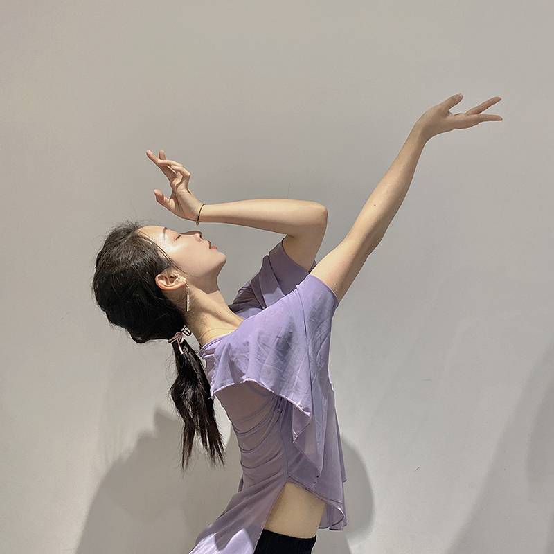 Classical dance clothing elegant practice service female body rhyme service Chinese dance national dance network gauze -shaped physical base training performance service