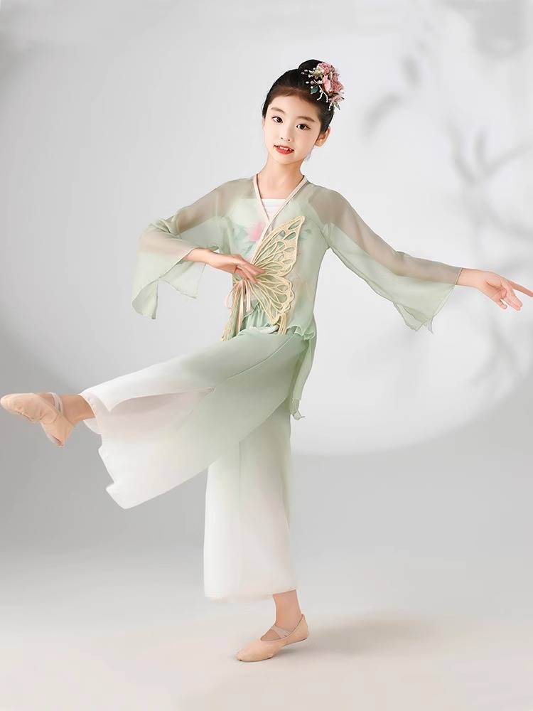 Children's classical dance clothes gauze elegant dance dance service young children's practice service Chinese style dance body rhyme performance service