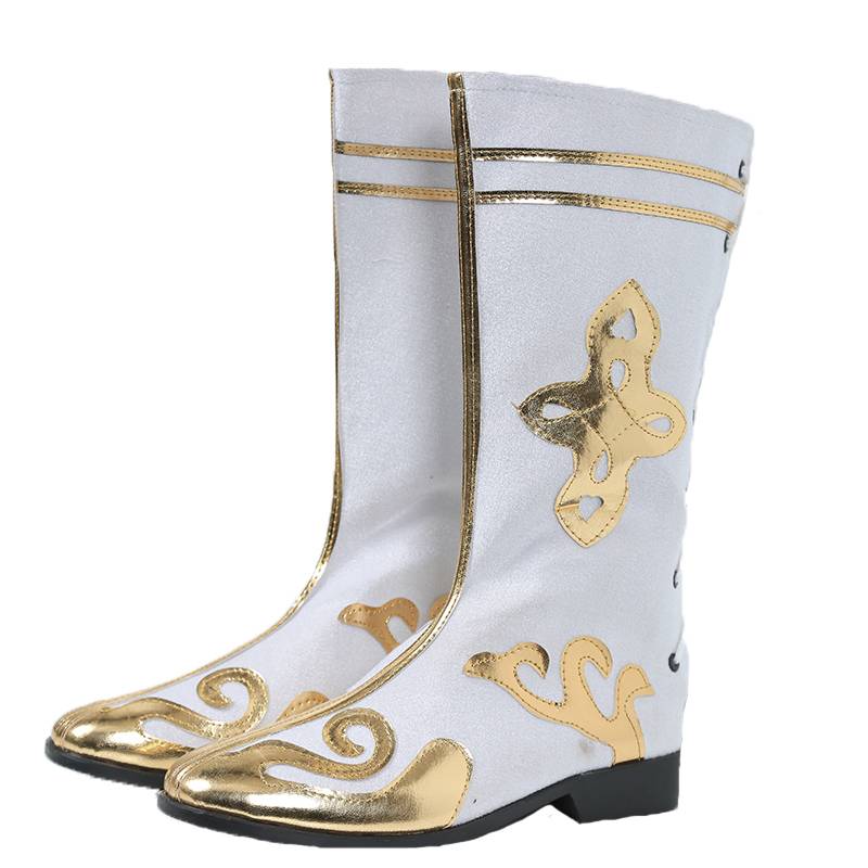 Mongolian Boots Tibetan Dance Show with 56 new minority stage shoes