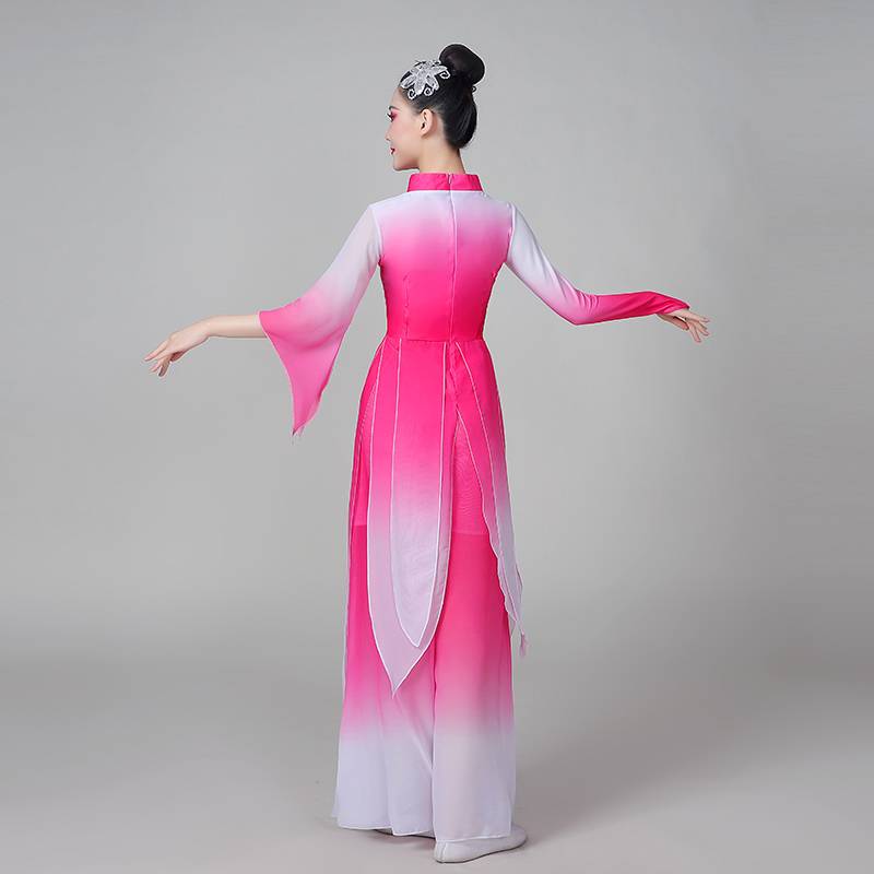 New adult classical dance performance jasmine blooms national dance clothing, elegant fan umbrella, Chinese wind kite