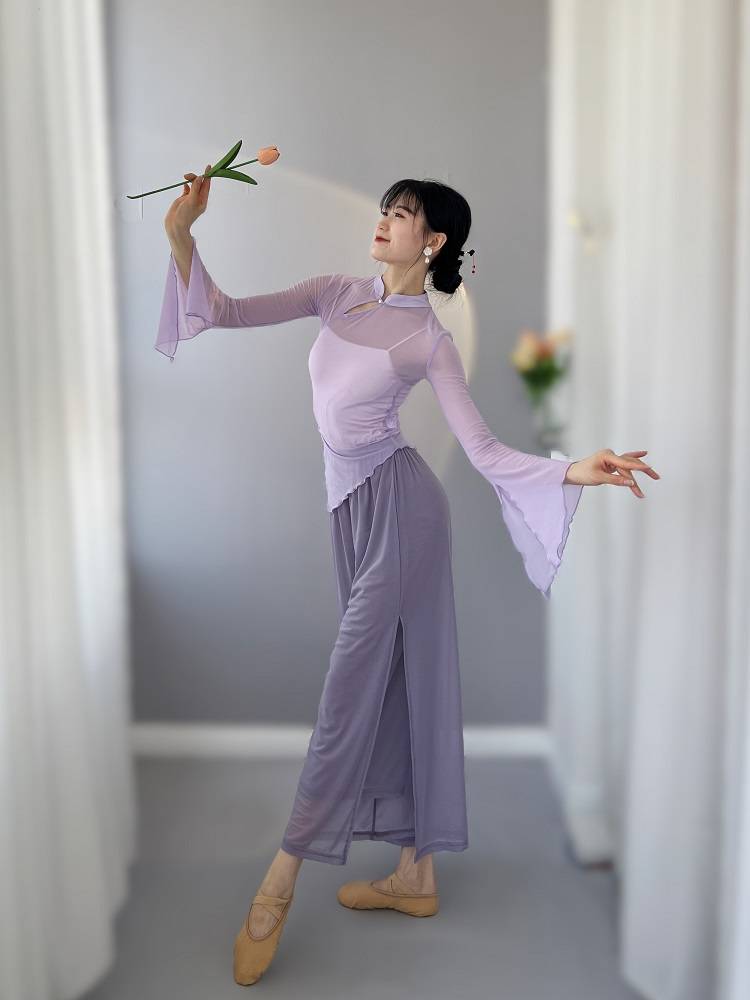 0092 [Tempeake Cheongsam Lingya Jersey] Classical Dance National Dance Chinese Dance Network Sales Top