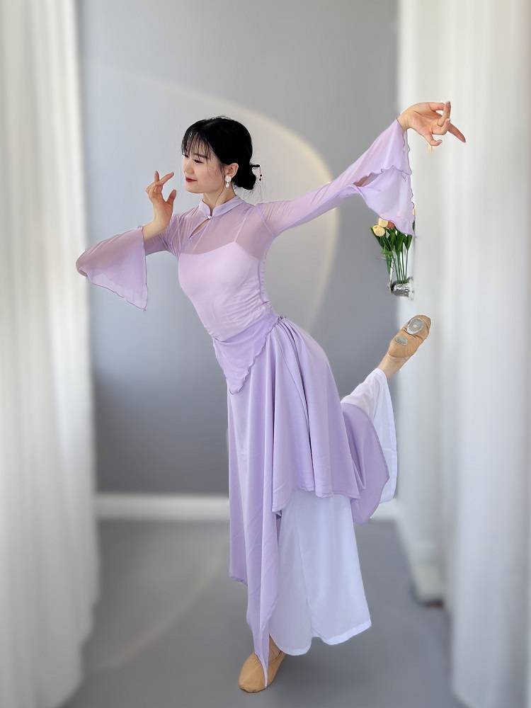0092 [Tempeake Cheongsam Lingya Jersey] Classical Dance National Dance Chinese Dance Network Sales Top