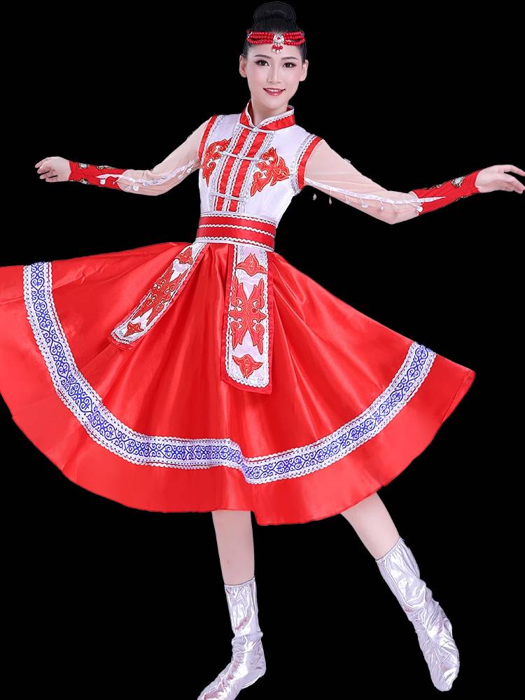 New Mongolian Dance Performance Service Women's Modern Nation's Storm becomes a dress in Inner Mongolia Dance Performance Clothing