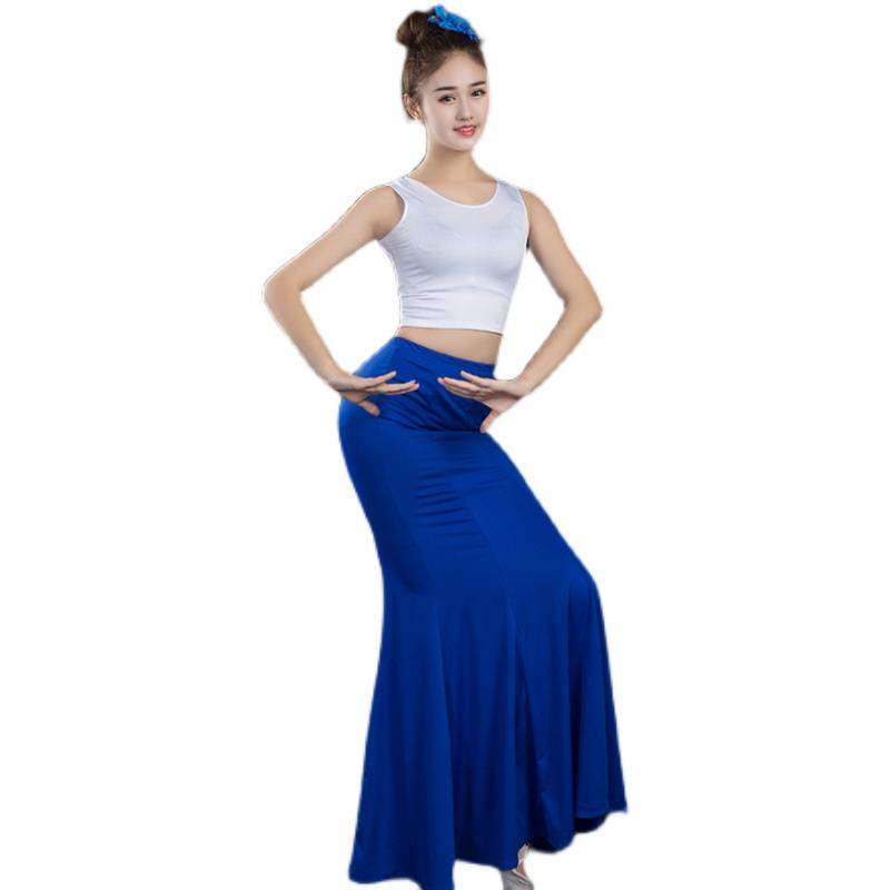 Dai dance performance dressing skirt performance clothing female Dai dance skirt peacock dance fishtail skirt skirt test clothing